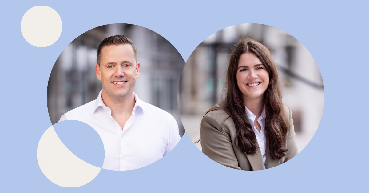 Foto van Lars Engbork, Groep CEO, en Bettina Isabelle Berntsen, Groep CMO