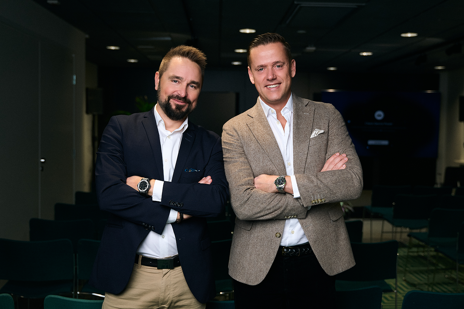 Petri Hollmén, CEO  Lyyti en Lars Engbork, CEO SuperOffice